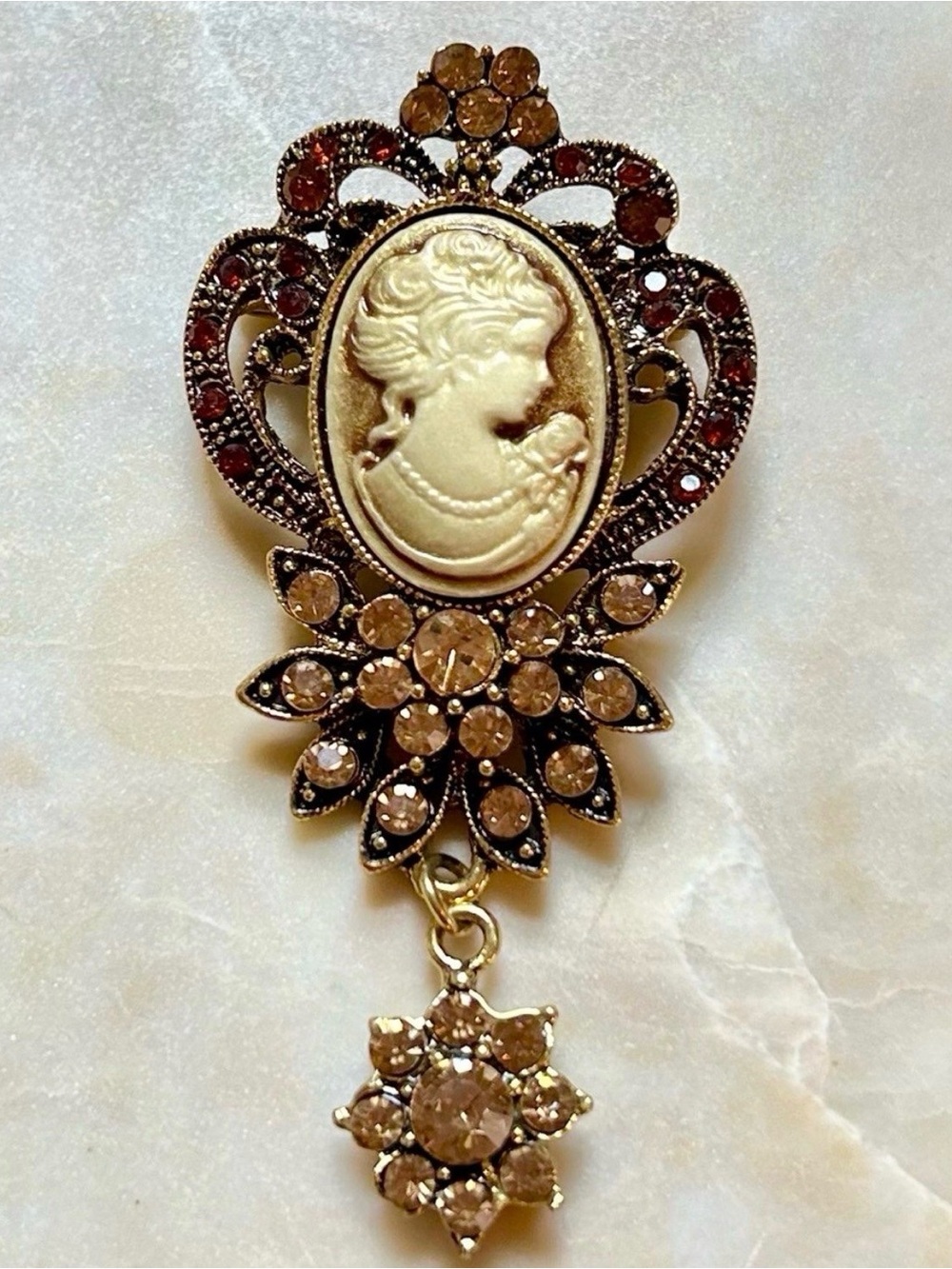 Victorian Revival Cameo Brooch